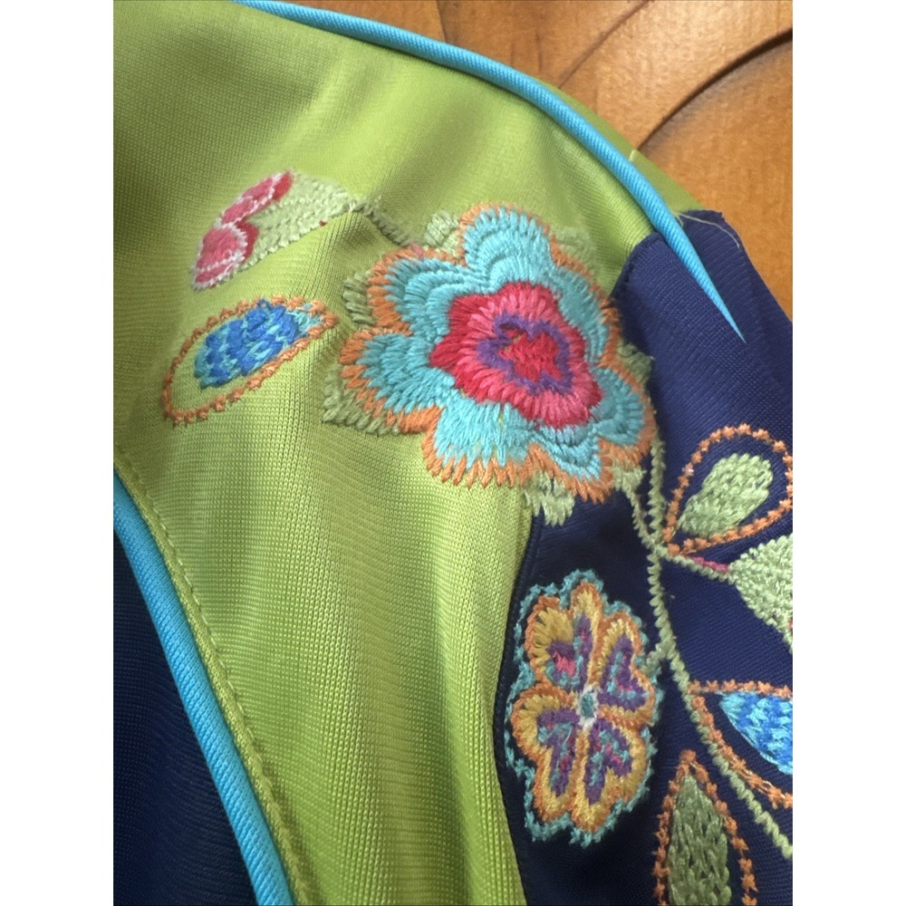 Johnny Was RARE Vintage SZ M Tracksuit Floral Embroidered  Activewear vintage - Picture 4 of 12